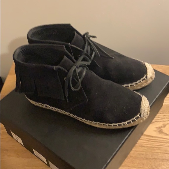 Saint Laurent Lace Up Fringe Espadrilles - Picture 3 of 4